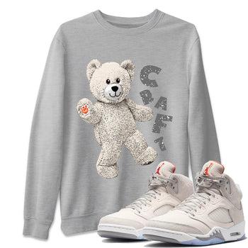 Air Jordan 5 Craft Sneaker Match Tees Hello Bear Sneaker Tees Air Jordan 5 Craft Tee Unisex Shirts Heather Grey 1