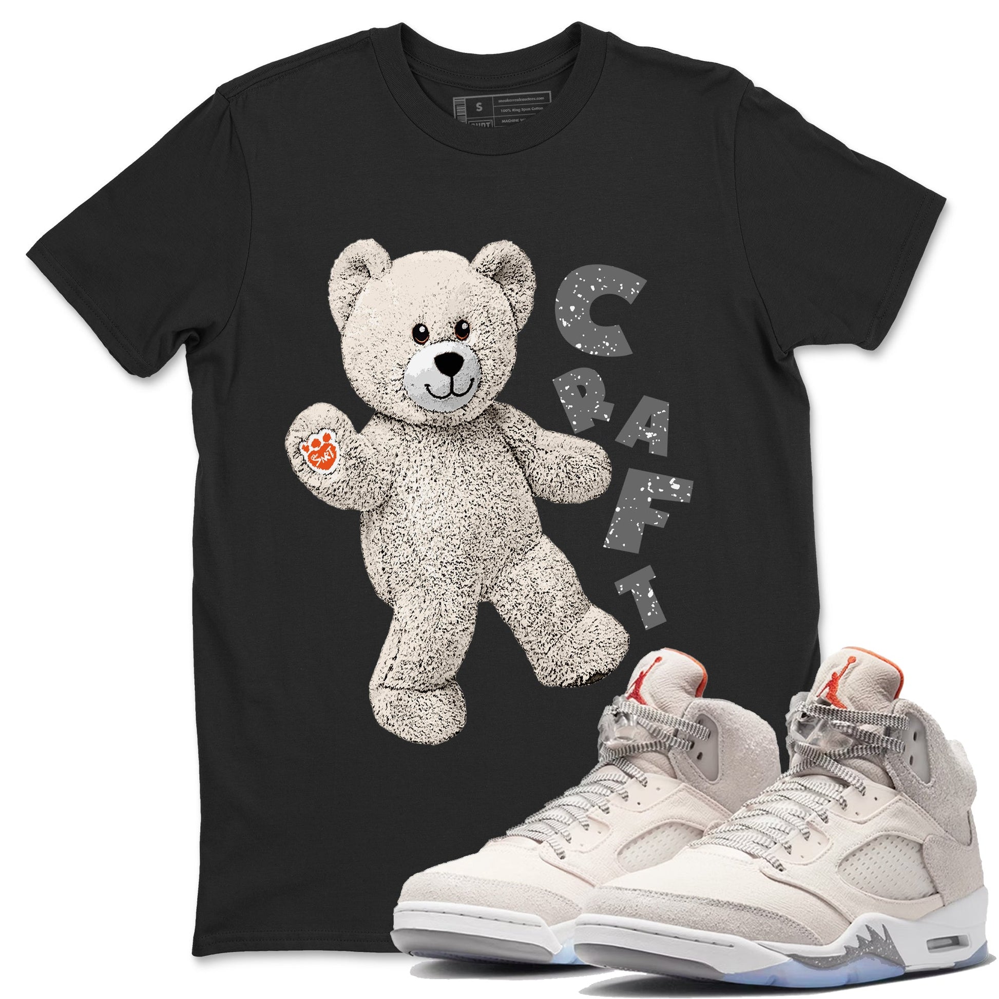 Air Jordan 5 Craft Sneaker Match Tees Hello Bear Sneaker Tees Air Jordan 5 Craft Tee Unisex Shirts Black 1