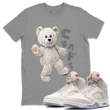 Air Jordan 5 Craft Sneaker Match Tees Hello Bear Sneaker Tees Air Jordan 5 Craft Tee Unisex Shirts Heather Grey 1