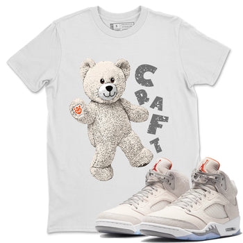 Air Jordan 5 Craft Sneaker Match Tees Hello Bear Sneaker Tees Air Jordan 5 Craft Tee Unisex Shirts White 1