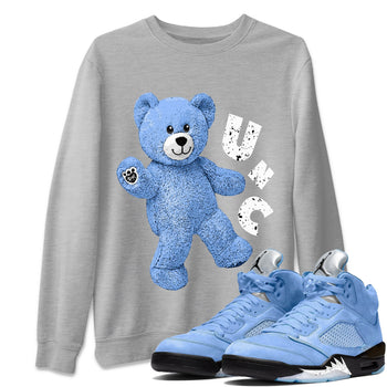 Jordan 5 UNC Jordan Shirts Hello Bear Sneaker Tees Air Jordan 5 UNC SNRT Sneaker Tees Unisex Shirts Heather Grey 1