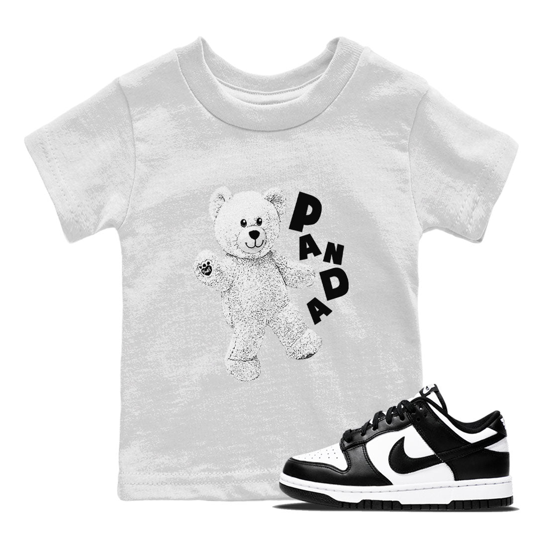 Dunks Panda shirt to match jordans Hello Bear sneaker tees Dunk Low Panda SNRT Sneaker Release Tees Baby Toddler White 1 T-Shirt