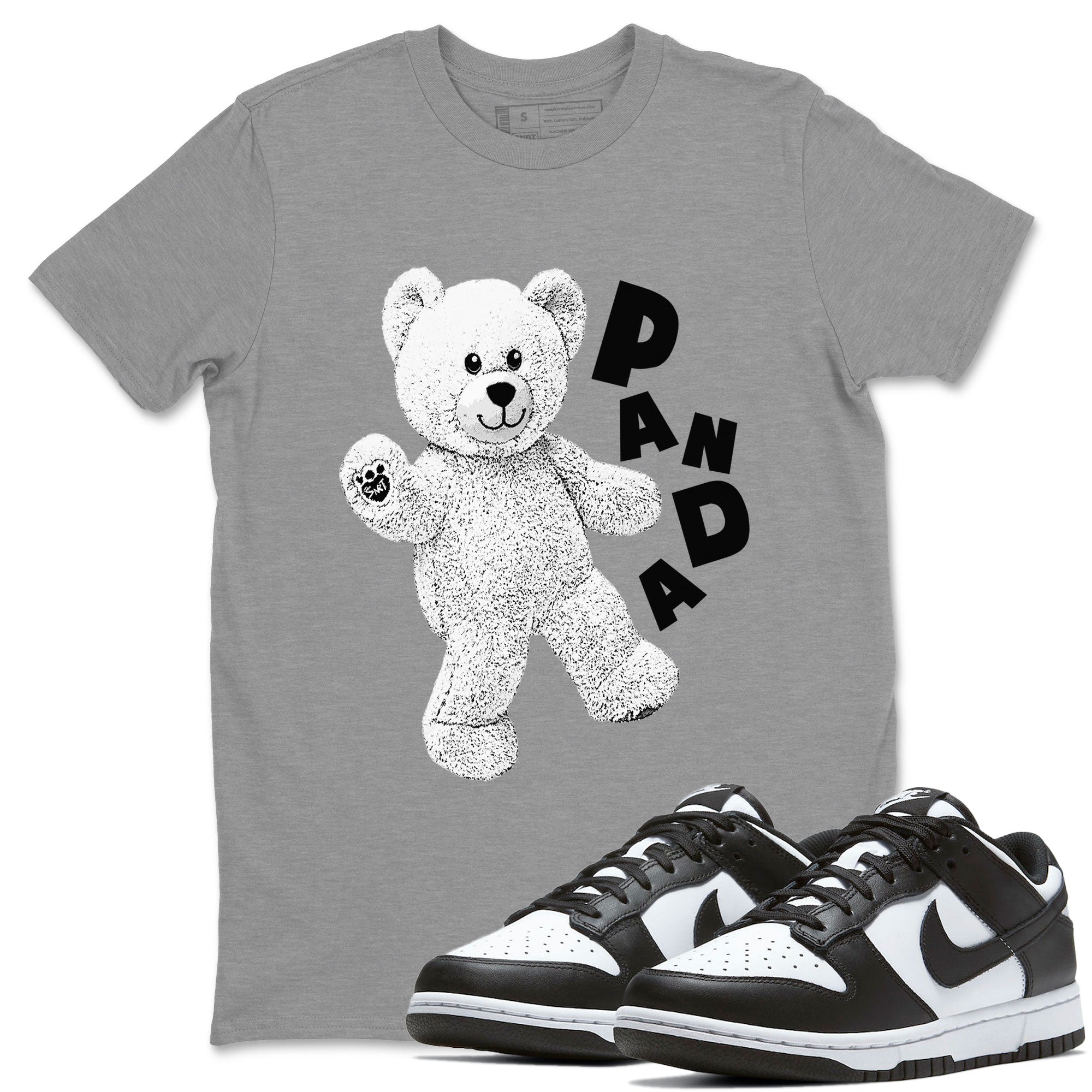 Dunks Panda shirt to match jordans Hello Bear sneaker tees Dunk Low Panda SNRT Sneaker Release Tees Unisex Heather Grey 1 T-Shirt