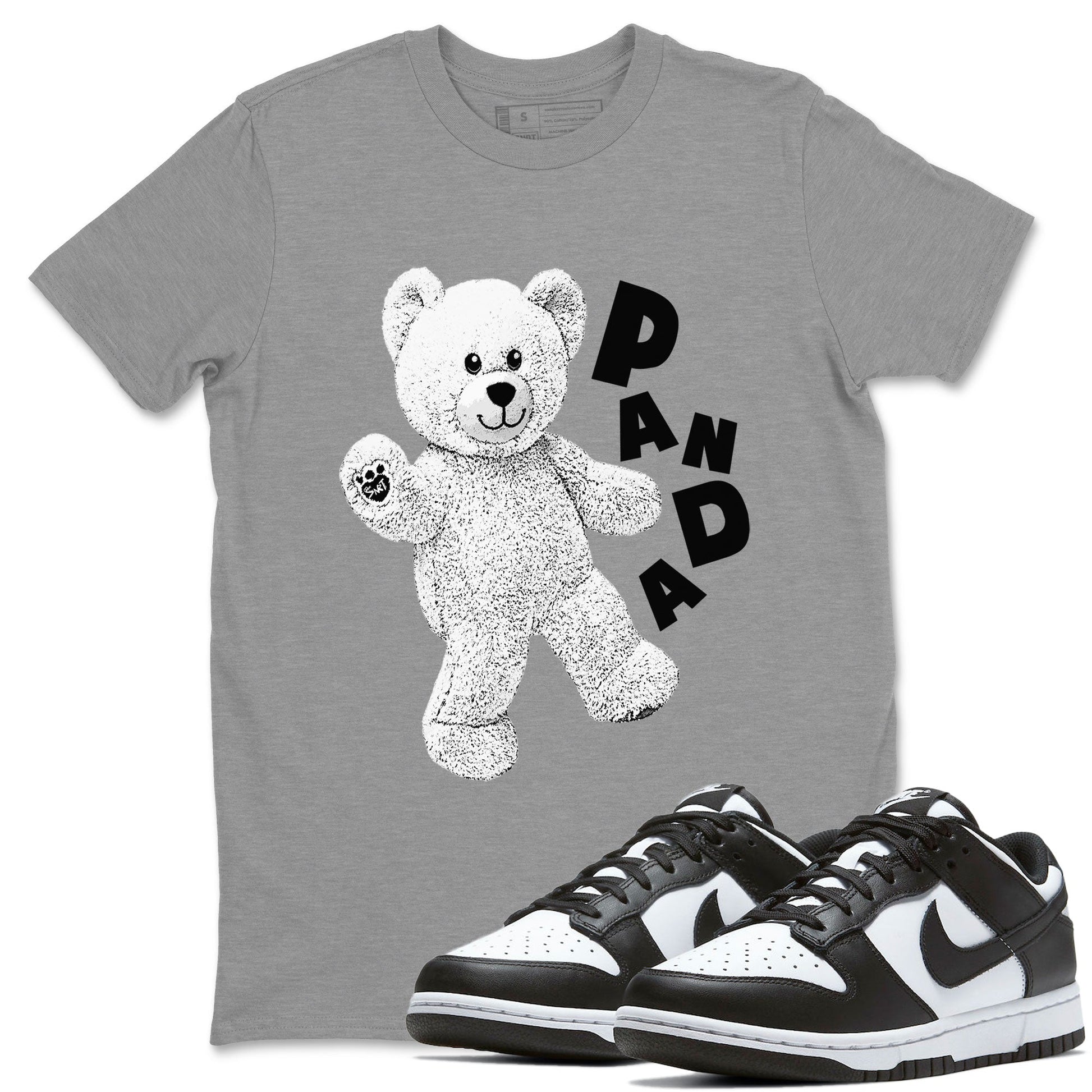 Dunks Panda shirt to match jordans Hello Bear sneaker tees Dunk Low Panda SNRT Sneaker Release Tees Unisex Heather Grey 1 T-Shirt