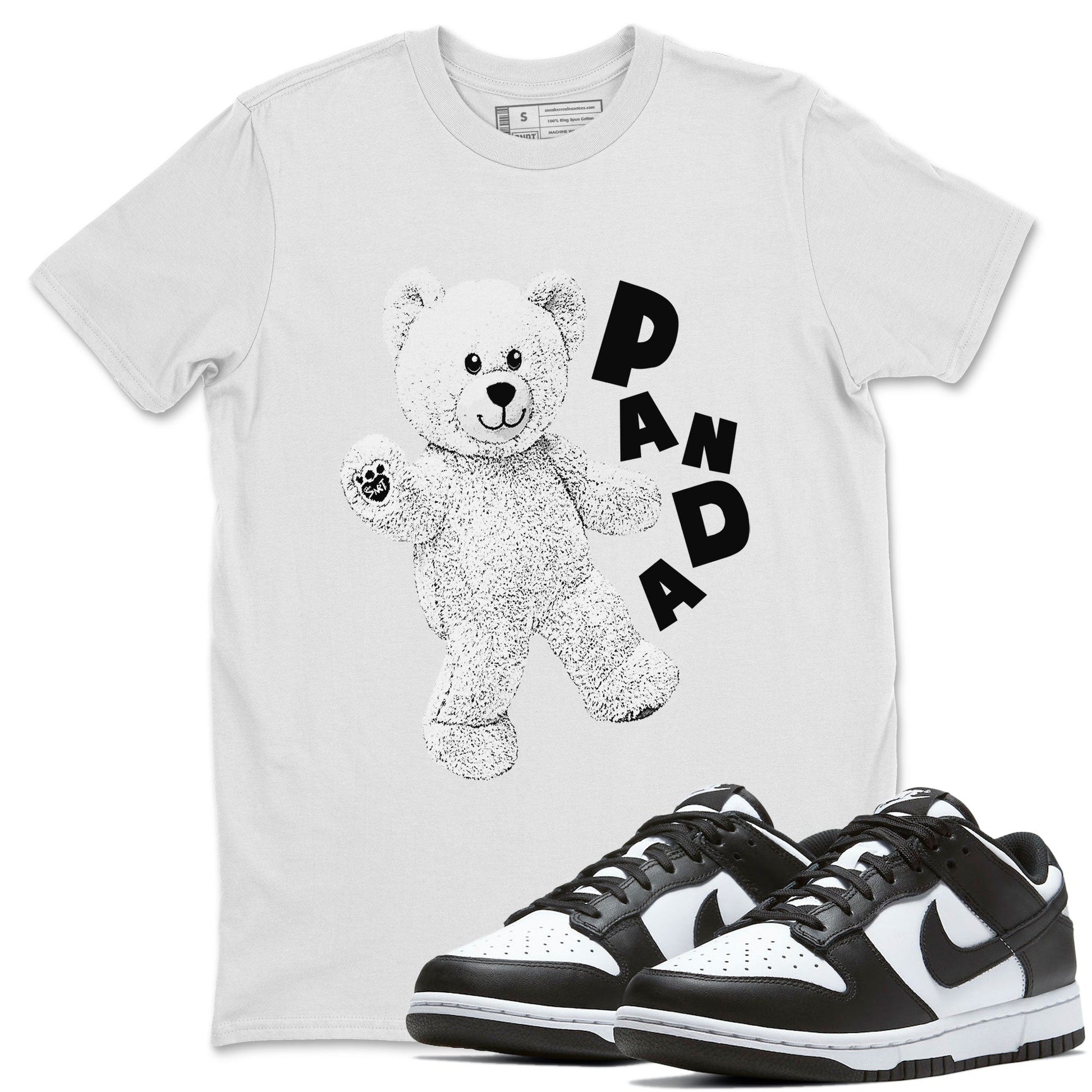 Dunks Panda shirt to match jordans Hello Bear sneaker tees Dunk Low Panda SNRT Sneaker Release Tees Unisex White 1 T-Shirt