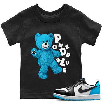 Jordan 1 Powder Blue Sneaker Match Tees Hello Bear Sneaker Tees Jordan 1 Powder Blue Sneaker Release Tees Kids Shirts