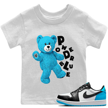 Jordan 1 Powder Blue Sneaker Match Tees Hello Bear Sneaker Tees Jordan 1 Powder Blue Sneaker Release Tees Kids Shirts