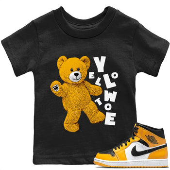 Jordan 1 Yellow Toe Sneaker Match Tees Hello Bear Sneaker Tees Jordan 1 Yellow Toe Sneaker Release Tees Kids Shirts