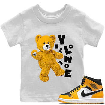 Jordan 1 Yellow Toe Sneaker Match Tees Hello Bear Sneaker Tees Jordan 1 Yellow Toe Sneaker Release Tees Kids Shirts