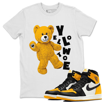 Jordan 1 Yellow Toe Sneaker Match Tees Hello Bear Sneaker Tees Jordan 1 Yellow Toe Sneaker Release Tees Unisex Shirts