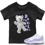 Jordan 11 Pure Violet Sneaker Match Tees Hello Bear Sneaker Tees Jordan 11 Pure Violet Sneaker Release Tees Kids Shirts