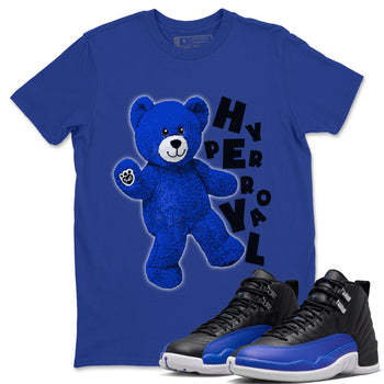 Jordan 12 Hyper Royal Sneaker Match Tees Hello Bear Sneaker Tees Jordan 12 Hyper Royal Sneaker Release Tees Unisex Shirts