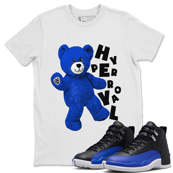 Jordan 12 Hyper Royal Sneaker Match Tees Hello Bear Sneaker Tees Jordan 12 Hyper Royal Sneaker Release Tees Unisex Shirts