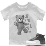 Jordan 12 Stealth Sneaker Match Tees Hello Bear Sneaker Tees Jordan 12 Stealth Sneaker Release Tees Kids Shirts