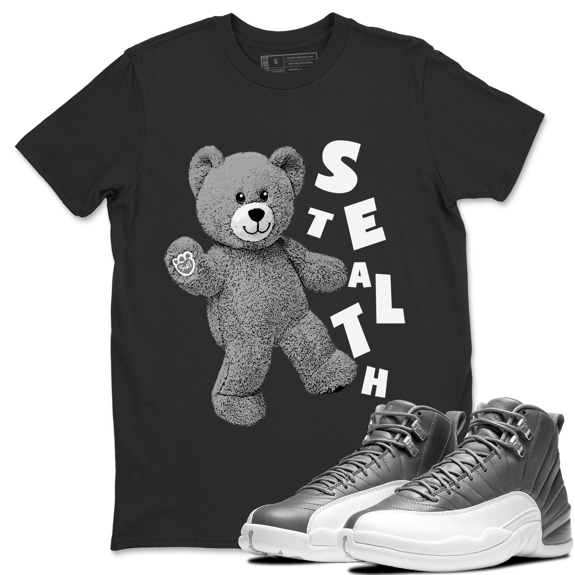 Jordan 12 Stealth Sneaker Match Tees Hello Bear Sneaker Tees Jordan 12 Stealth Sneaker Release Tees Unisex Shirts