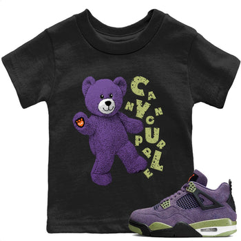 Jordan 4 Canyon Purple Sneaker Match Tees Hello Bear Sneaker Tees Jordan 4 Canyon Purple Sneaker Release Tees Kids Shirts