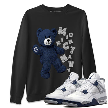 Jordan 4 Midnight Navy Sneaker Match Tees Hello Bear Sneaker Tees Jordan 4 Midnight Navy Sneaker Release Tees Unisex Shirts