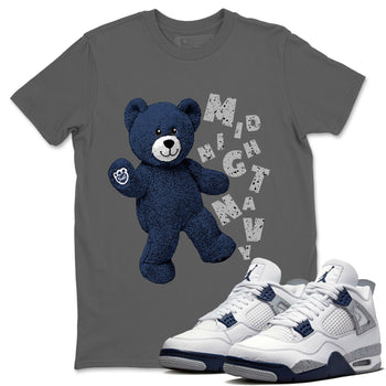 Jordan 4 Midnight Navy Sneaker Match Tees Hello Bear Sneaker Tees Jordan 4 Midnight Navy Sneaker Release Tees Unisex Shirts