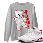 Jordan 6 Red Velvet Cookies Sneaker Match Tees Hello Bear Sneaker Tees Jordan 6 Red Velvet Cookies Sneaker Release Tees Unisex Shirts