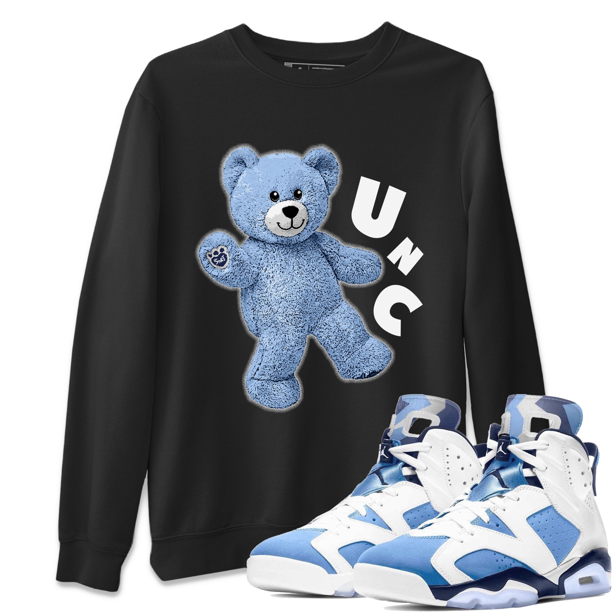 Jordan 6 UNC Sneaker Match Tees Hello Bear Sneaker Tees Jordan 6 UNC Sneaker Release Tees Unisex Shirts