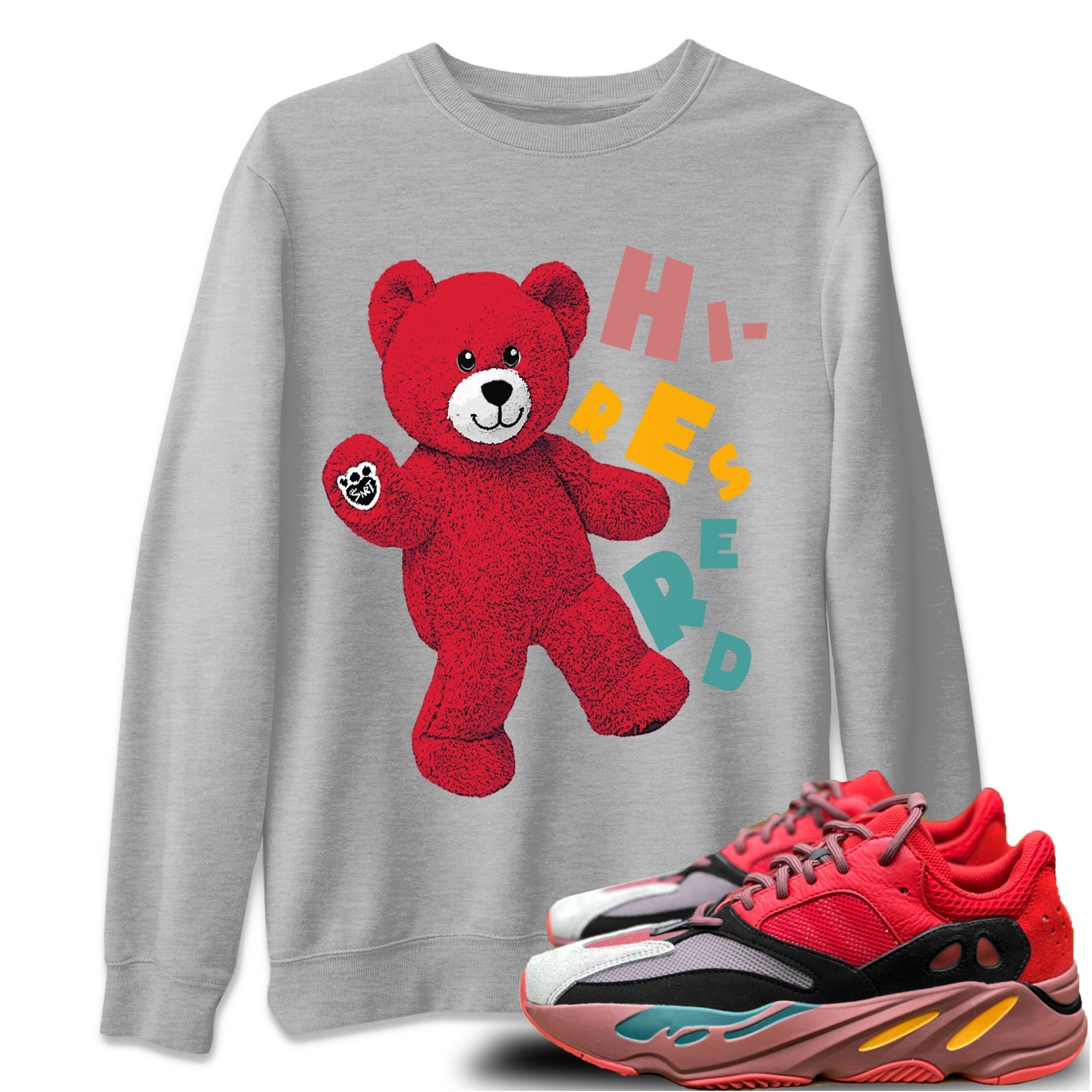 Yeezy 700 Hi-Res Red Sneaker Match Tees Hello Bear Sneaker Tees Yeezy 700 Hi-Res Red Sneaker Release Tees Unisex Shirts