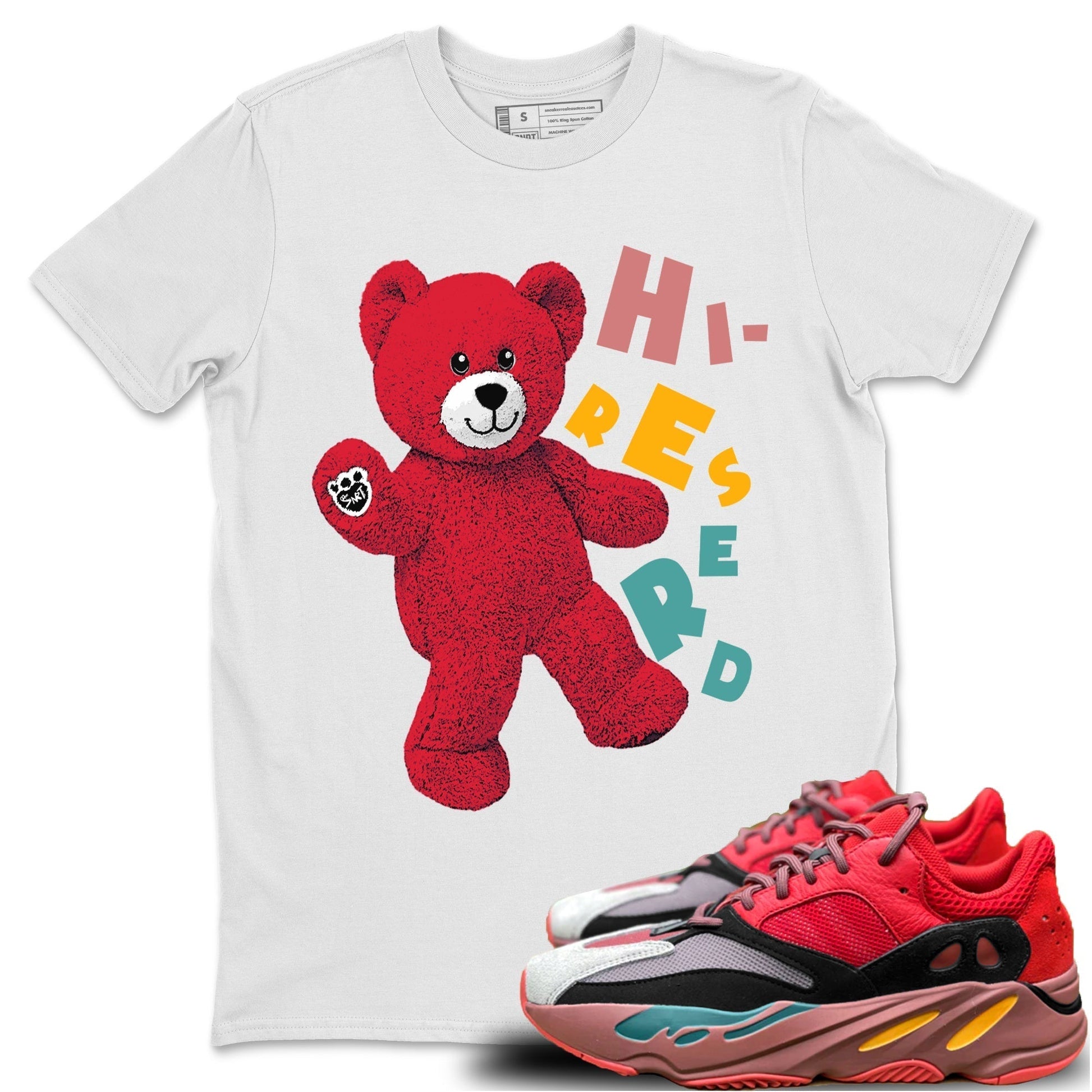Yeezy 700 Hi-Res Red Sneaker Match Tees Hello Bear Sneaker Tees Yeezy 700 Hi-Res Red Sneaker Release Tees Unisex Shirts