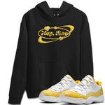 Air Jordan 11 Yellow Python Sneaker Match Tees Hey Bae Sneaker Tees AJ11 Yellow Python Sneaker Release Tees Unisex Shirts Black 1