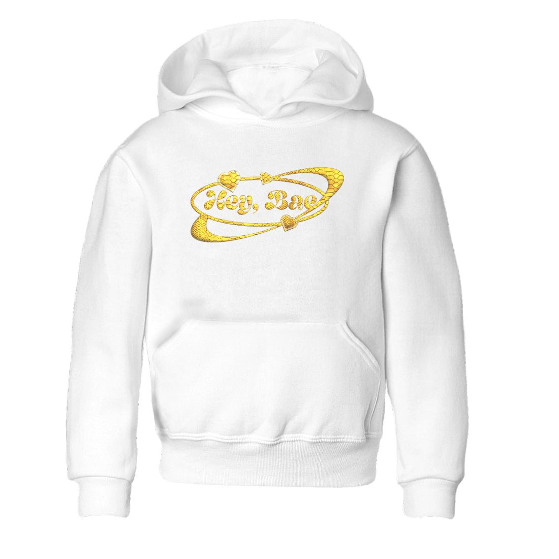 Air Jordan 11 Yellow Python Sneaker Match Tees Hey Bae Sneaker Tees AJ11 Yellow Python Sneaker Release Tees Kids Shirts White 2
