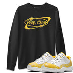 Air Jordan 11 Yellow Python Sneaker Match Tees Hey Bae Sneaker Tees AJ11 Yellow Python Sneaker Release Tees Unisex Shirts Black 1