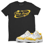 Air Jordan 11 Yellow Python Sneaker Match Tees Hey Bae Sneaker Tees AJ11 Yellow Python Sneaker Release Tees Unisex Shirts Black 1