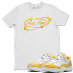 Air Jordan 11 Yellow Python Sneaker Match Tees Hey Bae Sneaker Tees AJ11 Yellow Python Sneaker Release Tees Unisex Shirts White 1