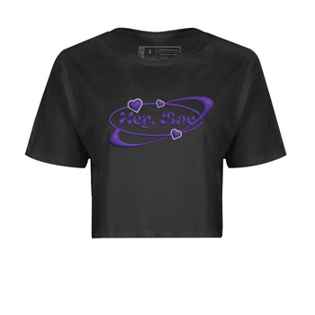 Air Jordan 12 Field Purple Sneaker Match Tees Hey Bae Sneaker Tees AJJordan 12 Lakers Sneaker Release Tees Women's Shirts Black 2