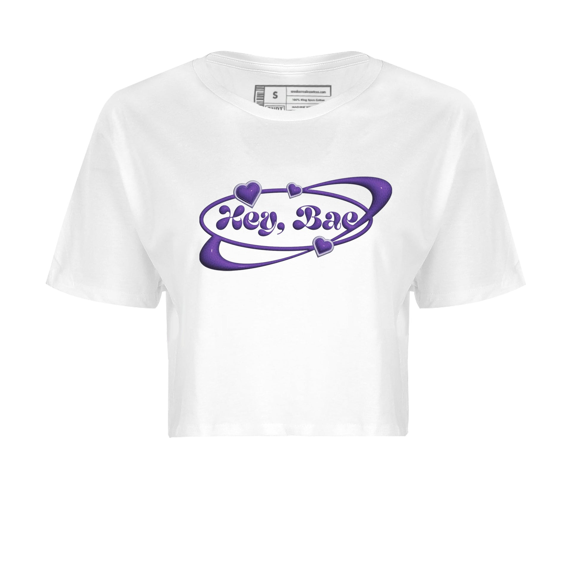 Air Jordan 12 Field Purple Sneaker Match Tees Hey Bae Sneaker Tees AJJordan 12 Lakers Sneaker Release Tees Women's Shirts White 2