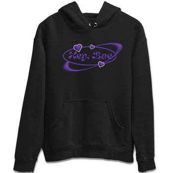 Air Jordan 12 Field Purple Sneaker Match Tees Hey Bae Sneaker Tees AJJordan 12 Lakers Sneaker Release Tees Unisex Shirts Black 2