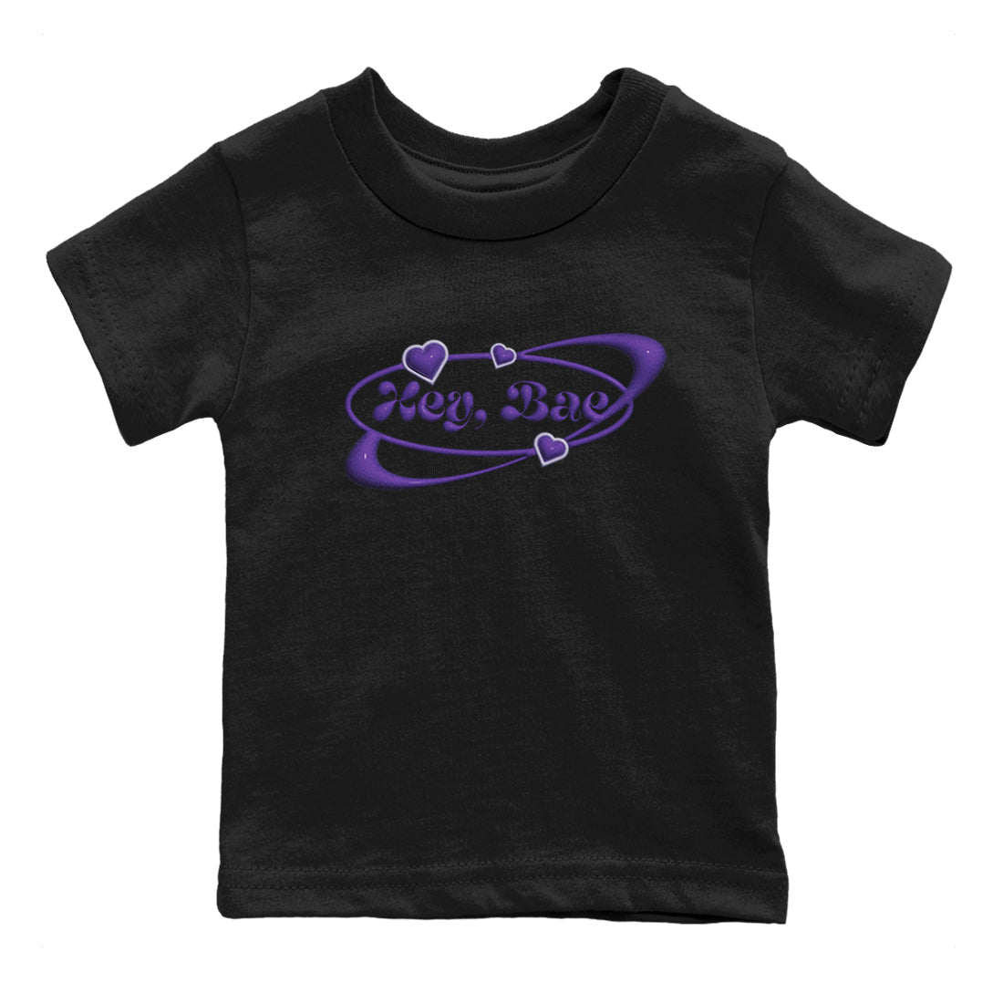 Air Jordan 12 Field Purple Sneaker Match Tees Hey Bae Sneaker Tees AJJordan 12 Lakers Sneaker Release Tees Kids Shirts Black 2