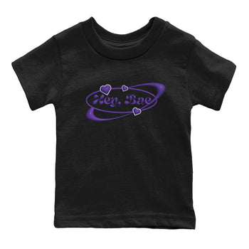Air Jordan 12 Field Purple Sneaker Match Tees Hey Bae Sneaker Tees AJJordan 12 Lakers Sneaker Release Tees Kids Shirts Black 2