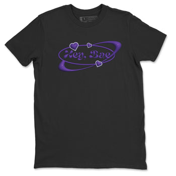 Air Jordan 12 Field Purple Sneaker Match Tees Hey Bae Sneaker Tees AJJordan 12 Lakers Sneaker Release Tees Unisex Shirts Black 2