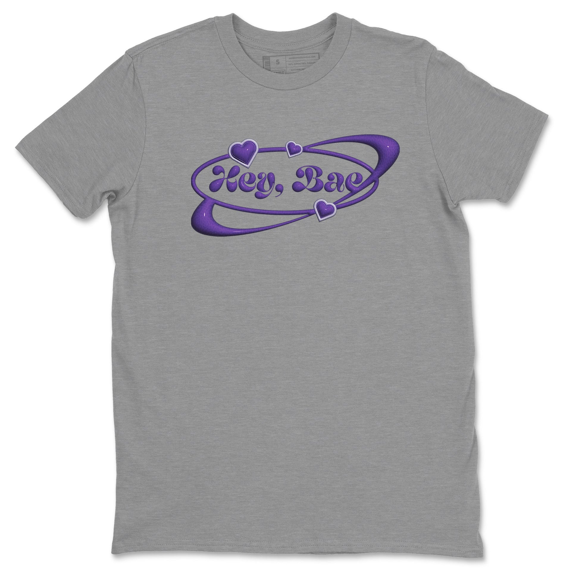 Air Jordan 12 Field Purple Sneaker Match Tees Hey Bae Sneaker Tees AJJordan 12 Lakers Sneaker Release Tees Unisex Shirts Heather Grey 2