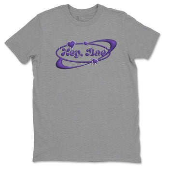 Air Jordan 12 Field Purple Sneaker Match Tees Hey Bae Sneaker Tees AJJordan 12 Lakers Sneaker Release Tees Unisex Shirts Heather Grey 2