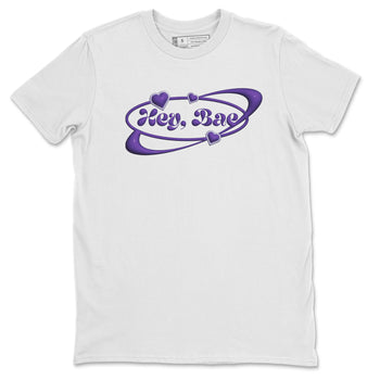 Air Jordan 12 Field Purple Sneaker Match Tees Hey Bae Sneaker Tees AJJordan 12 Lakers Sneaker Release Tees Unisex Shirts White 2