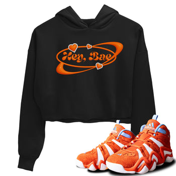 Crazy 8 Team Orange shirt to match jordans Hey Bae sneaker tees Adidas Crazy 8 Team Orange SNRT Sneaker Release Tees Black 1 Crop T-Shirt