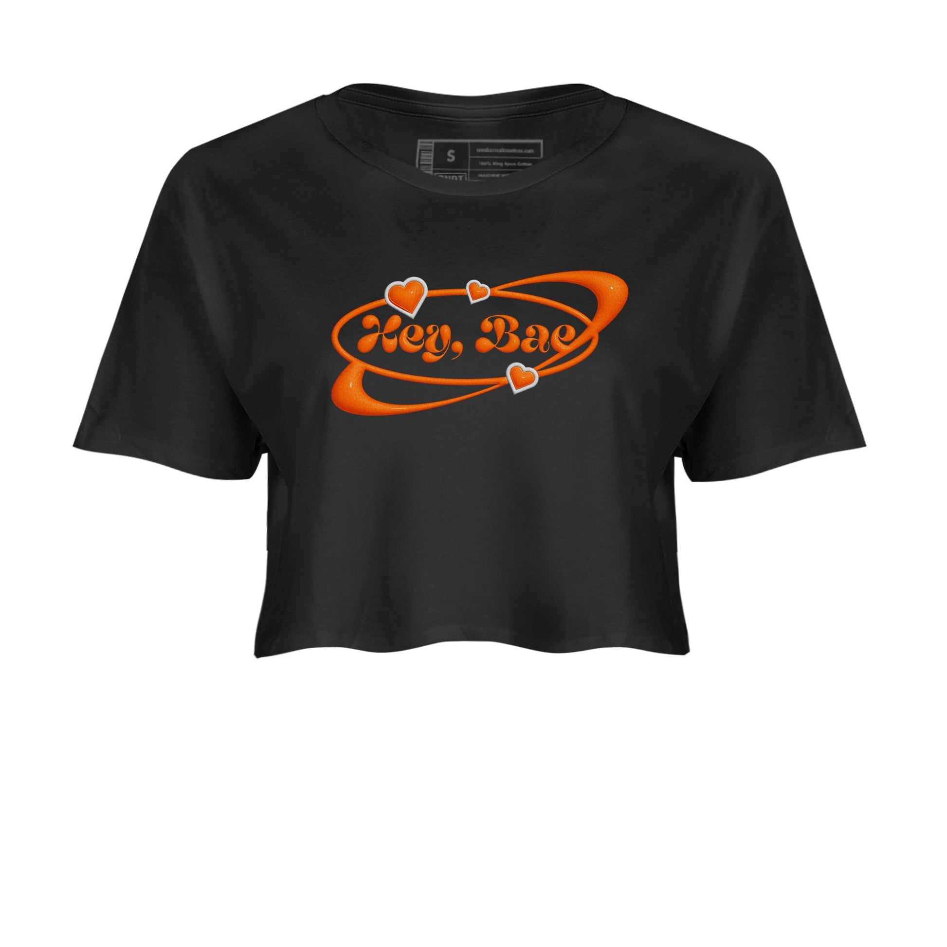 Crazy 8 Team Orange shirt to match jordans Hey Bae sneaker tees Adidas Crazy 8 Team Orange SNRT Sneaker Release Tees Black 2 Crop T-Shirt