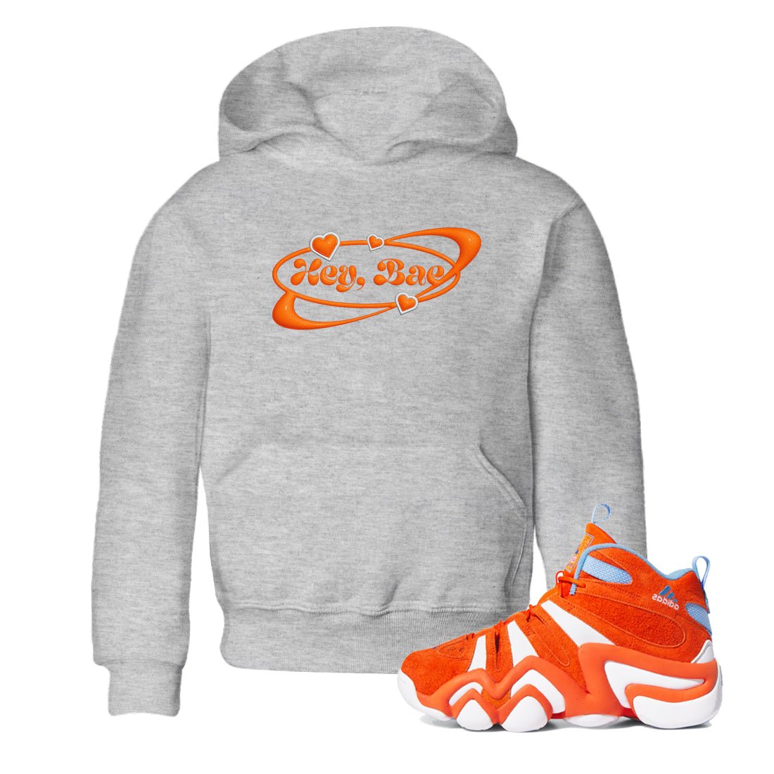 Crazy 8 Team Orange shirt to match jordans Hey Bae sneaker tees Adidas Crazy 8 Team Orange SNRT Sneaker Release Tees Baby Toddler Heather Grey 1 T-Shirt