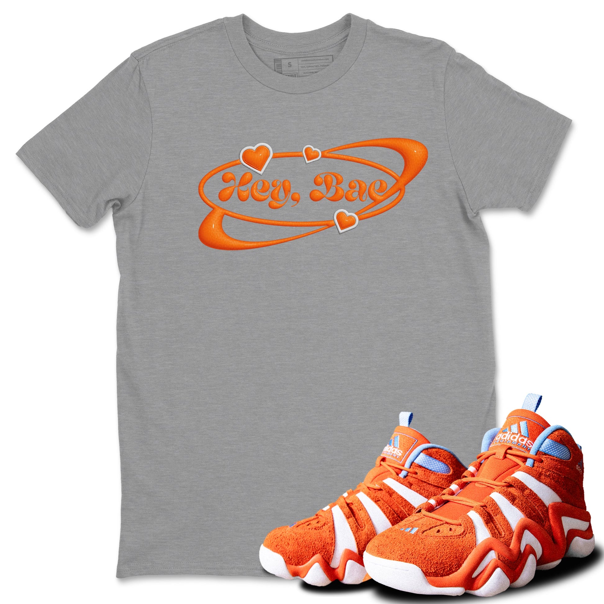 Crazy 8 Team Orange shirt to match jordans Hey Bae sneaker tees Adidas Crazy 8 Team Orange SNRT Sneaker Release Tees Unisex Heather Grey 1 T-Shirt