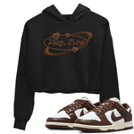 Dunk Cacao Wow shirt to match jordans Hey Bae sneaker tees Nike Dunk Cacao Wow SNRT Sneaker Release Tees Black 1 Crop T-Shirt