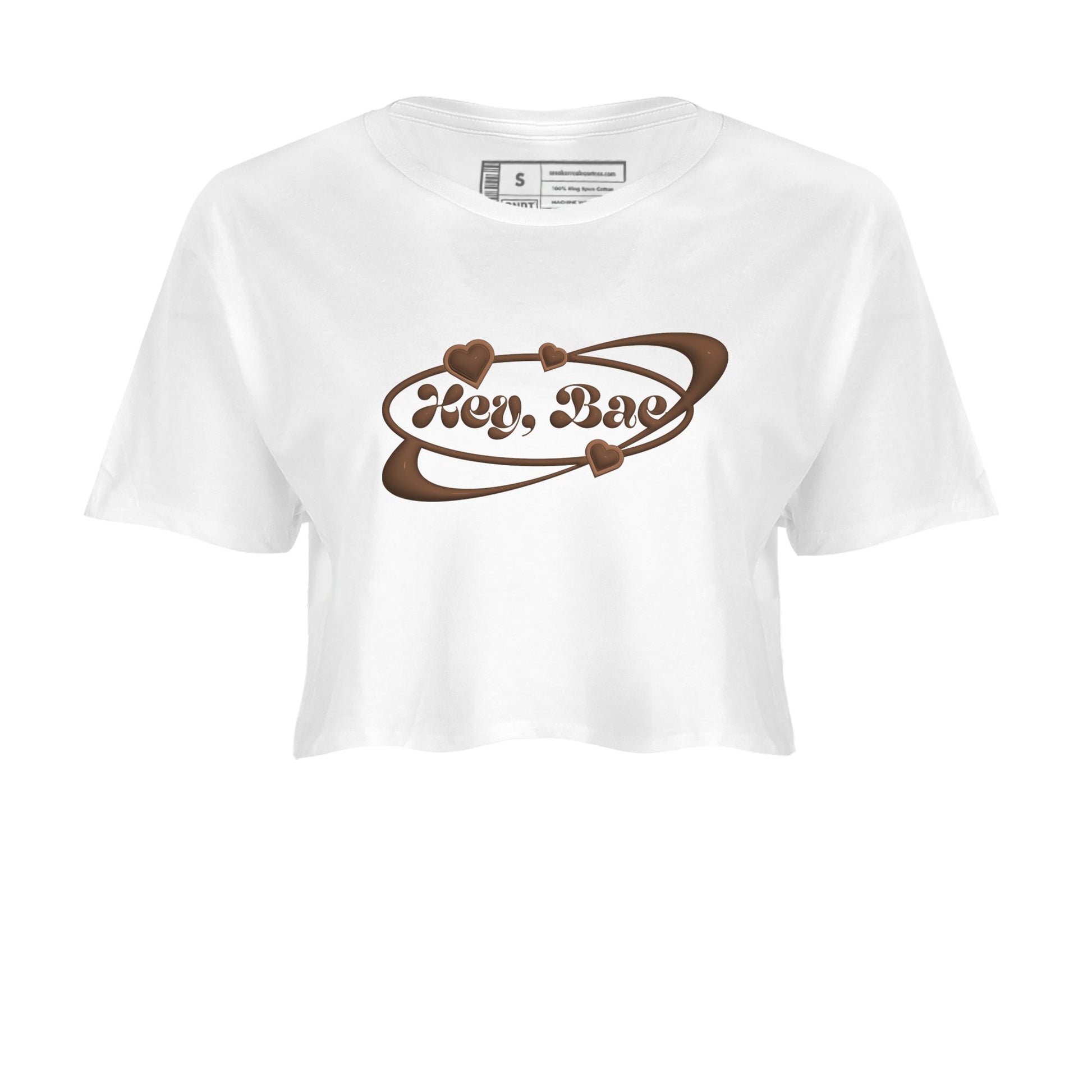 Dunk Cacao Wow shirt to match jordans Hey Bae sneaker tees Nike Dunk Cacao Wow SNRT Sneaker Release Tees White 2 Crop T-Shirt