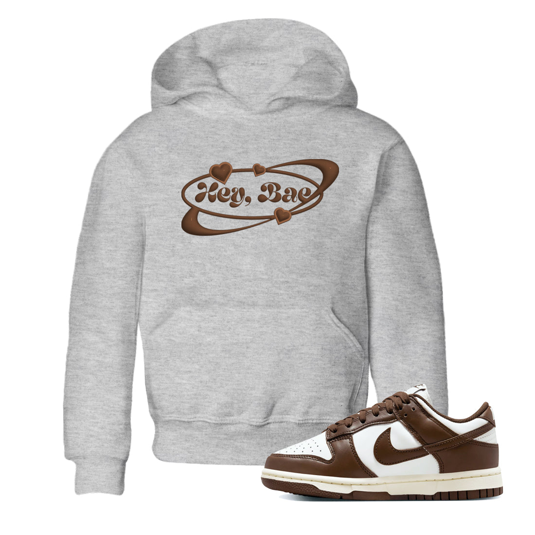 Dunk Cacao Wow shirt to match jordans Hey Bae sneaker tees Nike Dunk Cacao Wow SNRT Sneaker Release Tees Baby Toddler Heather Grey 1 T-Shirt