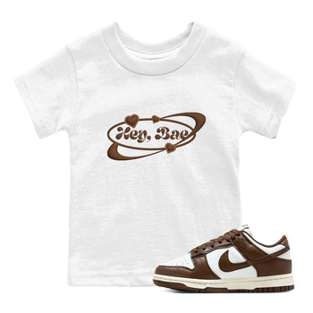 Dunk Cacao Wow shirt to match jordans Hey Bae sneaker tees Nike Dunk Cacao Wow SNRT Sneaker Release Tees Baby Toddler White 1 T-Shirt