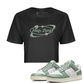 Dunk Mica Green Sneaker Match Tees Hey Bae Sneaker Tees Dunk Low Mica Green Sneaker Release Tees Women's Shirts Black 1