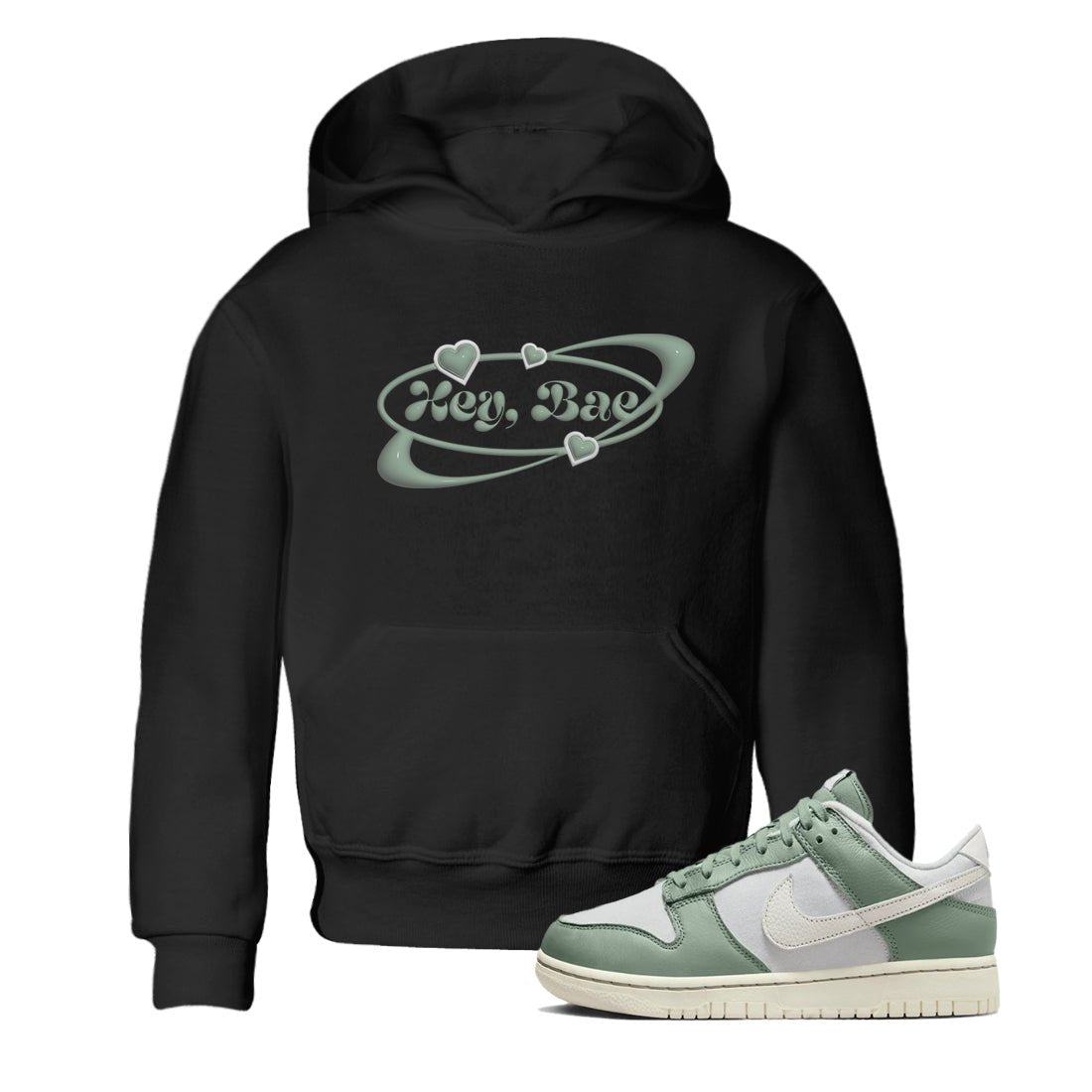 Dunk Mica Green Sneaker Match Tees Hey Bae Sneaker Tees Dunk Low Mica Green Sneaker Release Tees Kids Shirts Black 1